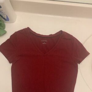 Red V-Neck T-Shirt